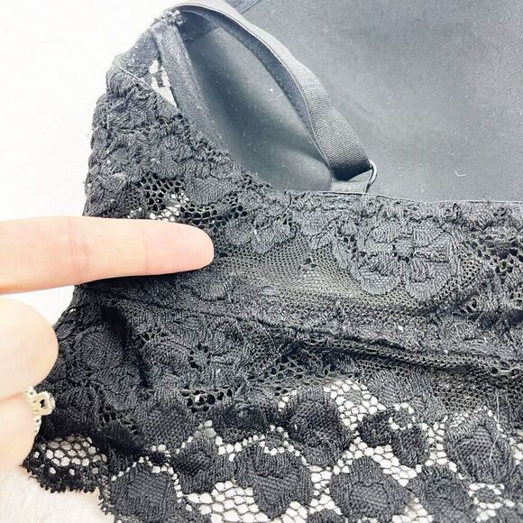 BUY 1 GET 1 FREE H&M 36c black lace longline bra - Picture 7 of 9